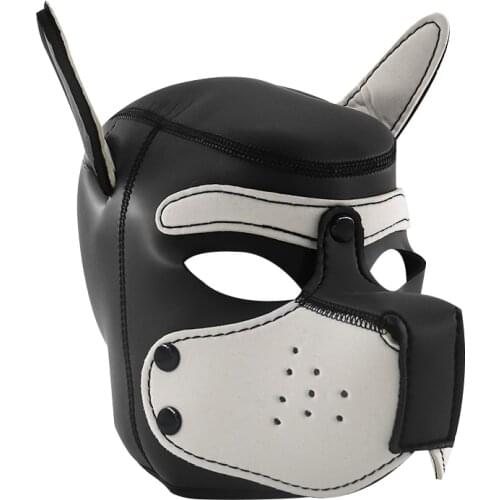 EXVOID Leather Head Bondage Face Mask Hood Slave Restraint Sex Toy For Women Men BDSM Soft Dog Headgear Halloween Party Cosplay