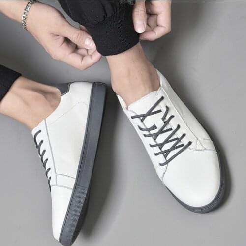 New White All-match trendy Male Casual Fashion Loafers Men Off White Shoes Male Footwear Comfortable for Man Walking Sneakers