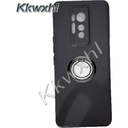 For Tecno Phantom X AC8 Back Ring Holder Bracket Phone Cover TPU Soft Silicone Case On PhantomX