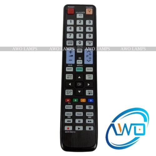 AWO New Remote Control New For Samsung AA59-00431A LCE 3D TV model UE46D8000YS UA55D7000LM UA55D8000YM PS64D8