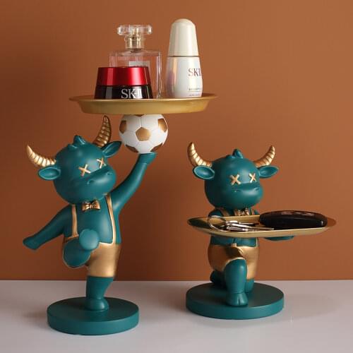 Creative The key To receive a The tray resin process The decoration desktop decoration home decor lovely The cow gift decor