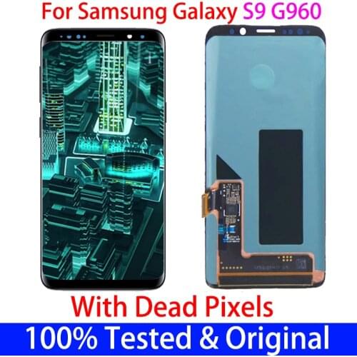 Original With a Big Spot lcd For SAMSUNG Galaxy S9 G960 SM-G9600 G960F LCD Display and Touch Screen Digitizer Assembly Parts