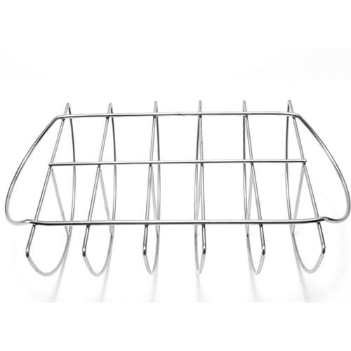 BBQ D-Type Roaster Rack Stainless Steel Barbecue Tools For Ribs BBQ Grill Meshes Oven Net Steaming Kebab Barbecue Mesh Rack