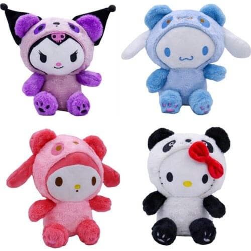 6 Style Original Sanrio 20CM Cinnamoroll PomPom Purin KT Cat Melody Pochacco Onpompurin Plush Doll Pendant Stretch Plush Toys
