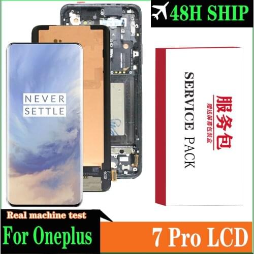 6.67" Amoled Display Replacement With Frame For Oneplus 7 Pro LCD Touch Screen Digitizer Assembly For One Plus 7 Pro LCD Screen