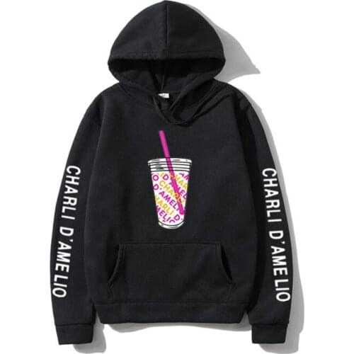 Harajuku hoodie men D'Amelio Ice Coffee Splatter mens Hooded Sweatshirts Casual New hoodies Sweatshirts Men/Women hoody Clothes