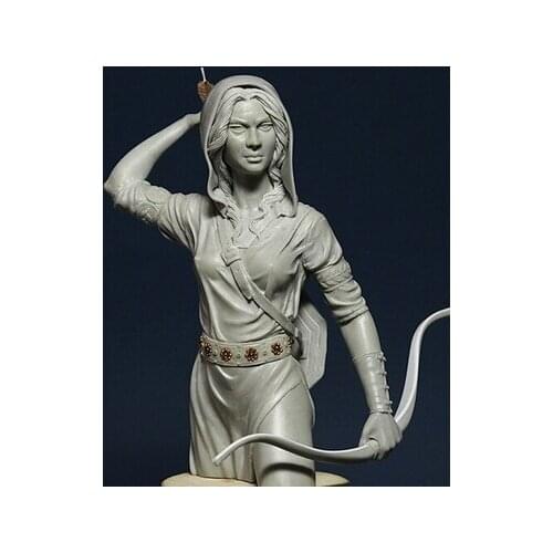 Unassambled 1/10 ancient woman warrior bust Resin figure miniature model kits Unpainted