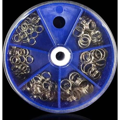 WALK FISH 115PCS/Lot Split Rings Set Stainless Steel Double Split Rings Fishing Connection Ring of Full Size Fishing Tackle