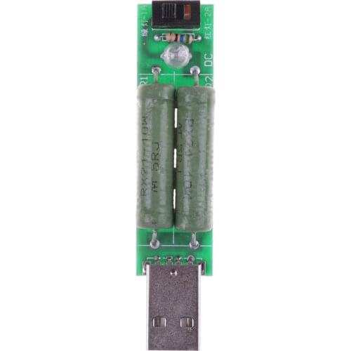 1PC USB Mini Discharge Interface Load Resistor With Switch 2A 1A Green Drop Ship