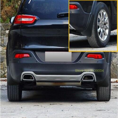 Car Styling 2PCS Band New Rear Splash Guar Mud Guards Mud Flaps Fender Fit for Jeep Cherokee 2014-2017