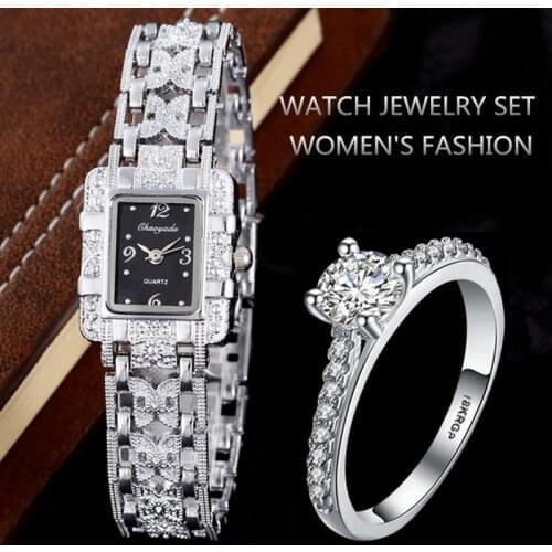 2021 Fashion Small Square Dial Luxury Watches Stainless Steel Retro Women Quartz Wristwatches Casual Elegant Ladies Dress Watch