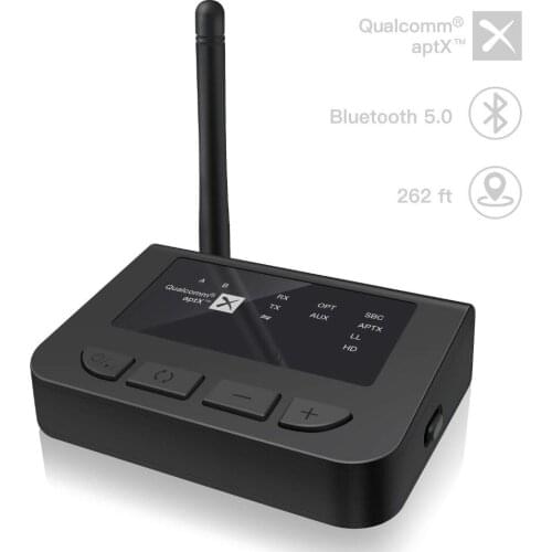 Bluetooth 5.0 Long Range Aptx HD Low Latency SPDIF Optical Toslink RCA Aux 3.5mm TV Transmitter Receiver Wireless A2DP Adapter
