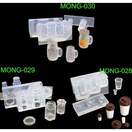 Drink Bottle Coffee Cup Honey Jar Resin Silicone Molds Epoxy Resin Jewelry Tools