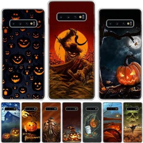 Halloween Scary Pumpkin Phone Case For Samsung Galaxy A51 A71 A50 A70 A80 A90 A01 A6 A7 A8 A10 A10S A20S A20E A30 A40 Plus Cover