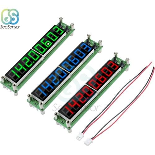 8 Bit Tube LED Digital RF Signal Frequency Counter Cymometer Meter 0.1MHz to 60MHz 20MHz to 2400MHZ 2.4GHz Blue/Red/Green