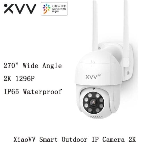 Youpin Xiaovv Camera PTZ Action IP65 Waterproof Infrared 8 Night Vision Rotation 2K HD Image Quality Lights Stand By Mi Home App