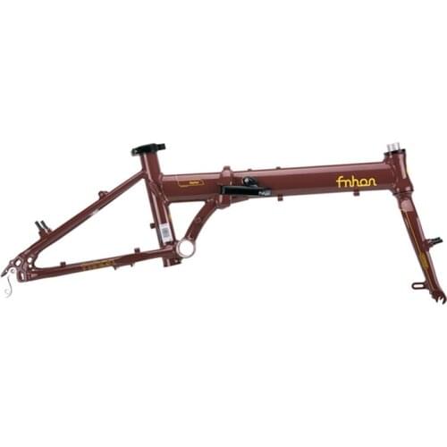 Fnhon Aluminum Alloy 6061 Folding Bike Frame and Fork 16" 305 349 V Brake Frameset Bicycle Parts Zephyr