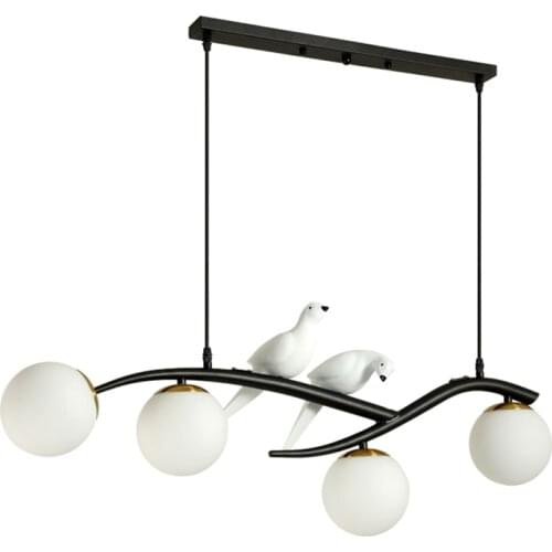 Restaurant Bird Glass Chandeliers Lights Living Room Modern Designer Bird Dining Room Table Hanging Lights Decorated Bar Lamps