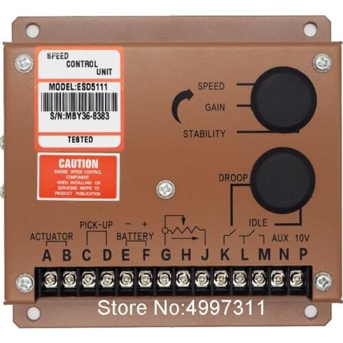 Chinese Own factory Quality electronic control module ESD5111 for generator /Speed Governor ESD5111 for Diesel Generating Set