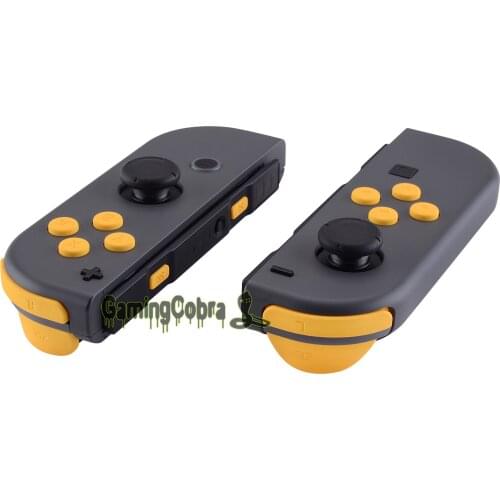 EXtremeRate Caution Yellow ABXY Direction Keys SR SL L R ZR ZL Trigger Full Set Buttons Repair Kits with Tools for NS Switch