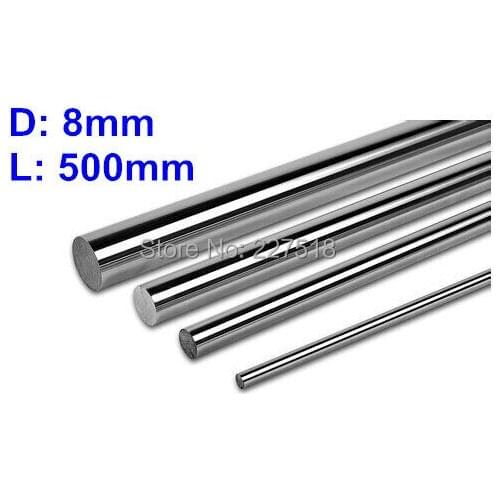 2pcs Linear shaft 500mm diameter 8mm - L 500mm harden linear rod round shaft