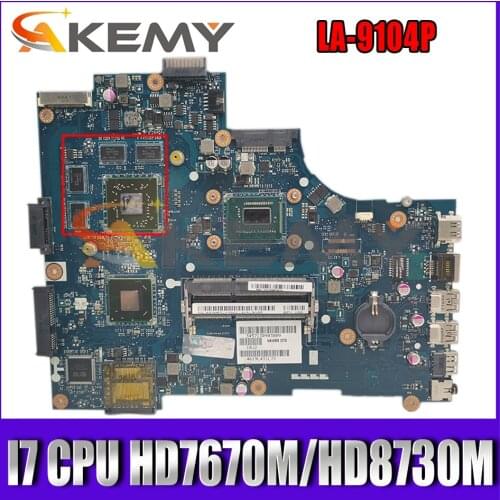 For DELL 15R 2521 3521 5521 LA-9101P LA-9104P Laptop Motherboard With I7 CPU HD7670M/HD8730M CN-00P55V 00P55V 100% Fully Tested