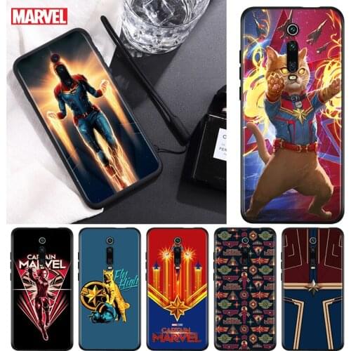 Avengers Captain Marvel For Xiaomi Redmi 9T 9I 9AT 9A 9C 9 8A 8 7A 7 6A 6 5A 5 4X PRO Prime Plus Black Soft Phone Case