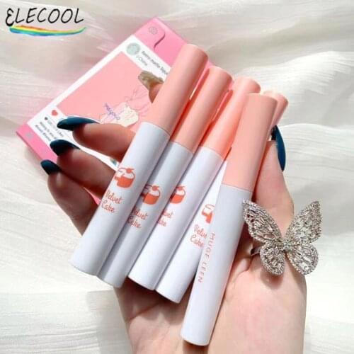 ELECOOL 5 Color Cigarette Lip Gloss Set For Lips Makeup Long Lasting Matte Lipsticks Tint Lips Waterproof Non-stick Cup Cosmetic