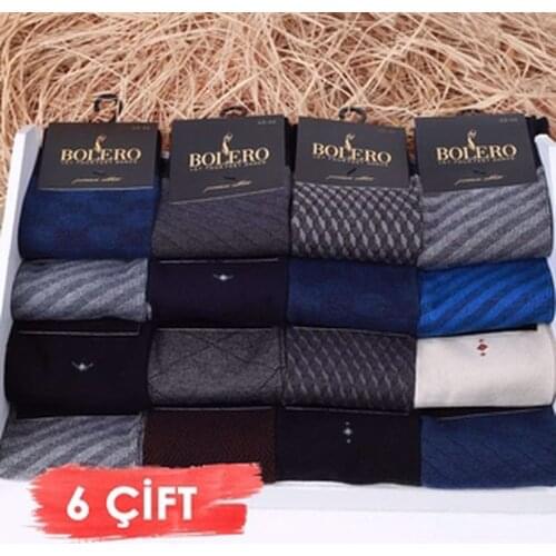 Bolero 6 pairs Premium Mens Bamboo natural soft quality stylish socks harajuku men off white socks men woman socks mens