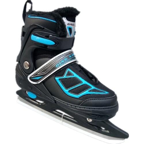 Winter NEW Inline Thermal Thick Professional Women Adult Kids Ice Hockey Blade Skates Skating Shoes Adjustable Kids Adult