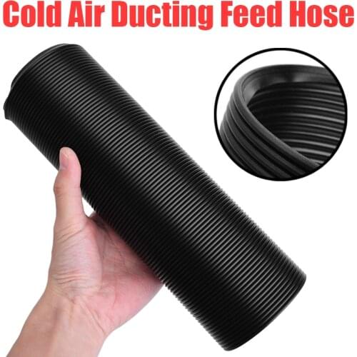 New Arrival 1m 80mm Black Adjustable Flexible Car Air Filter Hose Tube Durable Cold Air Ducting Hose Pipe