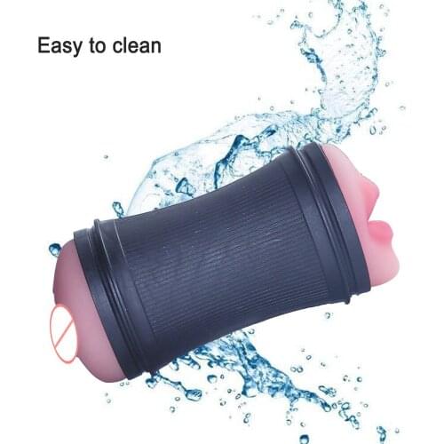 Wholesale Realistic Vagina Oral Mouth Aircraft Pussy Adult Sex Toys for Men Deep Throat Male Masturbator Cup Blow job Erotic Sex