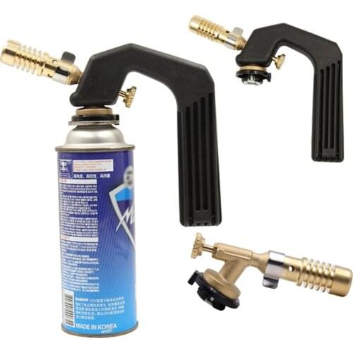 Portable Gas Torch Flame Gun Blowtorch Copper Flame Butane Gas-Burner Lighter Heating Welding For Outdoor Camping BBQ Spray Gun
