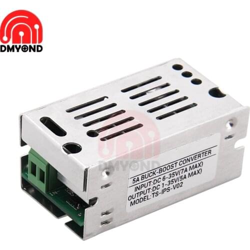 Adjustable 5A Auto Voltage Regulate Boost Step Up Down Converter Board Module Voltage Aluminum Case Power Supply Board