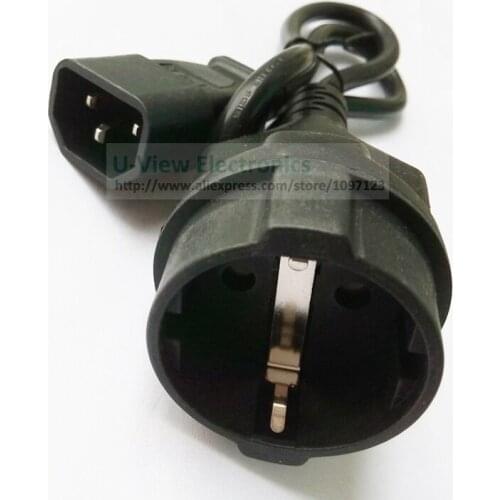 NCHTEK UPS/PDU Power Cord, IEC320 C14 3Pin Male to CEE 7/7 European SCHUKO Socket Female Adapter Cable/Free DHL Shipping/50PCS
