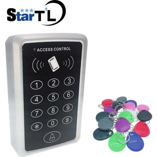 T11 gate access control system rfid access control reader 10 EM4100 keychains 125KHz Card Reader For Door Access