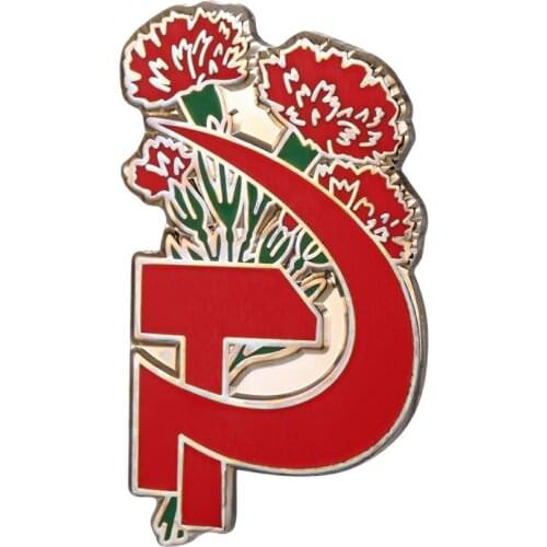 Soviet Russia Sickle Hammer Brooch Banquet Party Decoration Patriotism Collection