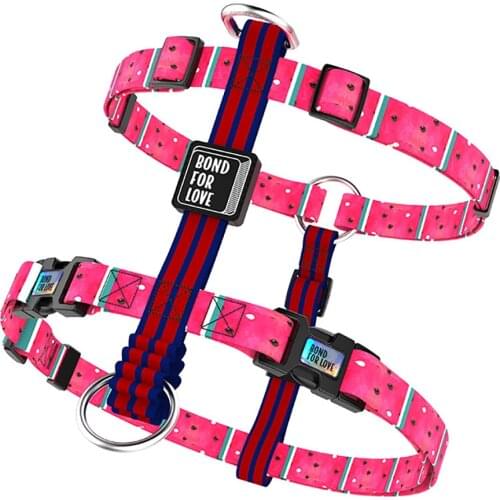 Pet Harness Comfortable I Shape Dog Chest Collar Adjustable Dog Harness Vest For Small Medium Big Dog and Cat Fashion Printed