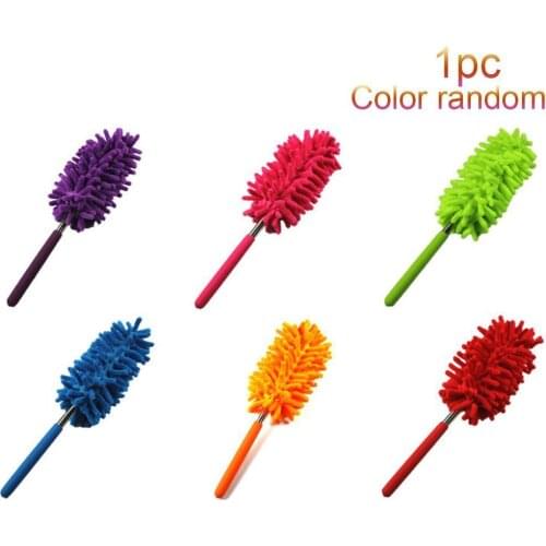 Handle Extendable Cleaning Feather Brush Home Dust Removal Feather Duster Microfibre Handle Washable Brush Telescopic Tool F1A5