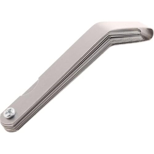 High Strength Metric 0.127-0.508mm Valve Offset Feeler Gauge 16 Blade
