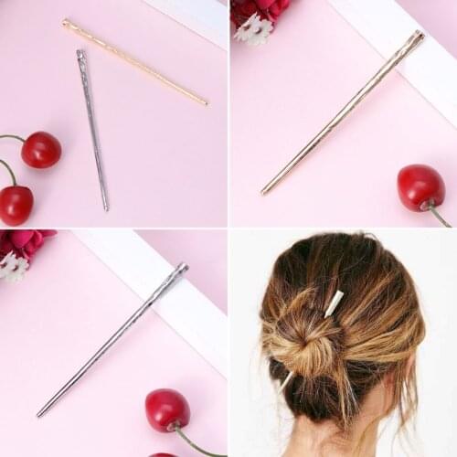 Simple Hairpin Fashion Chinese Style Women Hair Stick Alloy Wedding Accessories