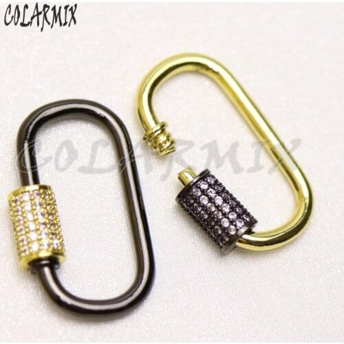 10pcs Bolt Lock clasp pendants carabiner crystal charm jewelry accessories Lock clasp Bolt for necklace making 5033