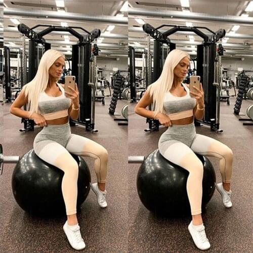 Women Fitness Gym Clothing High Waist Sports Suit Padded Gym Set Clothes Yoga Set Workout Sports Bra and Seamless Leggings