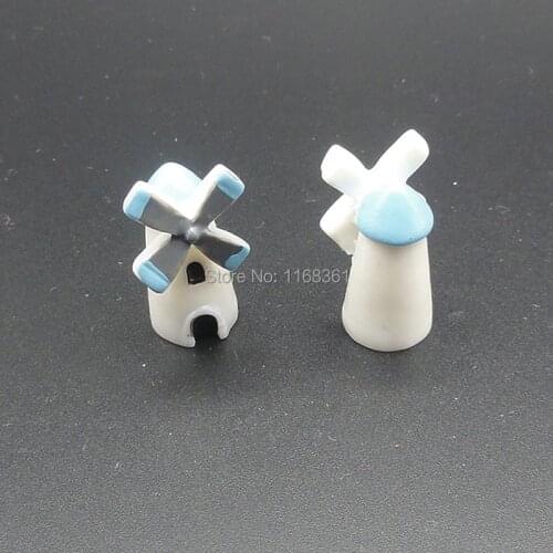 1pcs/lot Resin little windmill house 23mm Ornaments Micro landscape Ornaments Creative Home Gardening Decorations A006-6