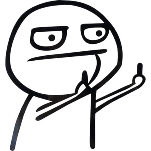 1Pcs Auto Car Cartoon Funny Middle Finger Reflective Vinyl Car Sticker Motorcycle Decal Styling Decor Exterior Accessories