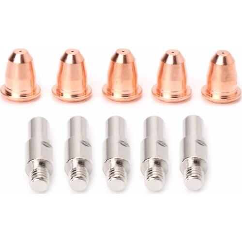 10Pcs / Set S45 Consumables Kit Electrode 0.8mm Nozzle Tip For Plasma Cutter Torch