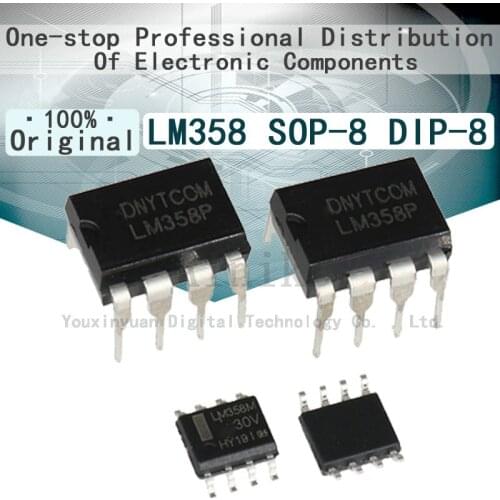 10/Pcs New and original SMD LM358N LM358P LM358DR2G LM358DT SOP-8 DIP-8 Dual-channel operational amplifier chip