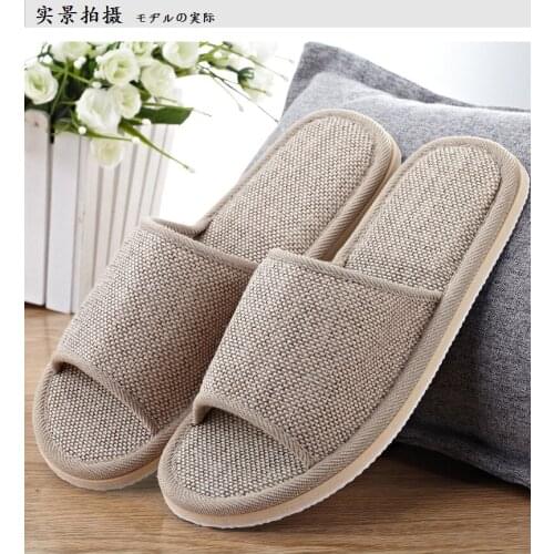 2021 Linen Ladies House Indoor FloorShoes Summer Ladies Silent Slippers Sandals