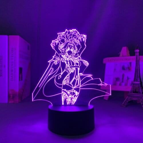 3d Led Night Light Lamp Genshin Impact Eula Acrylic Led Lamp Game