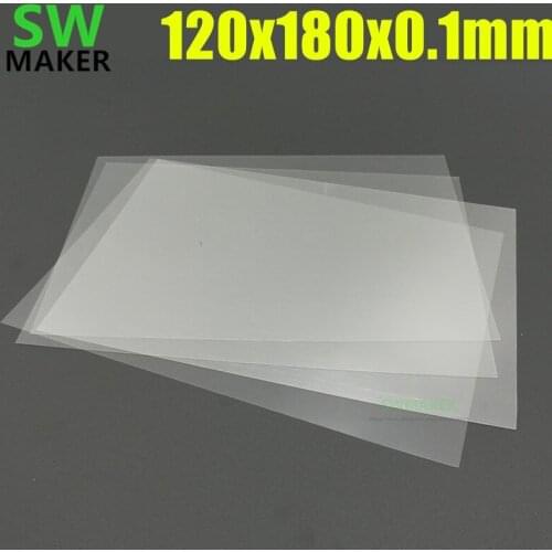 4pcs 120x180mm 0.1mm thickness FEP Replacement Sheet ptfe Film for Wanhao Duplicator D7, Proniks KLD-LCD1260, YHD-101